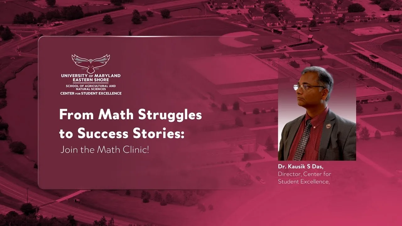 UMES Math Clinic From Math Struggles to Success Stories poster